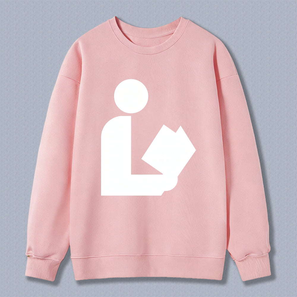 Wardrobecart Reading Person Icon Unisex Classic Sweatshirt