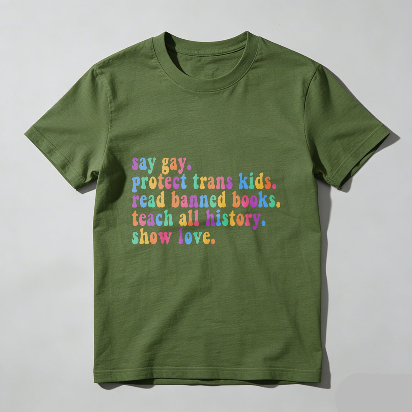 Wardrobecart Say Gay Protect Trans Read Banned Books Teach All History Show Love Unisex Classic T-shirt