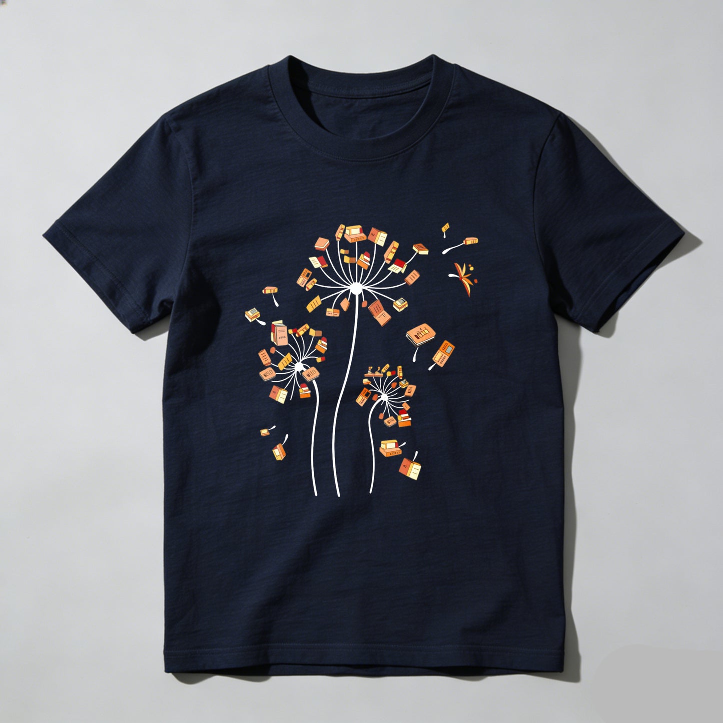 Wardrobecart Dandelion Seeds With Book And Sneaker Unisex Classic T-shirt