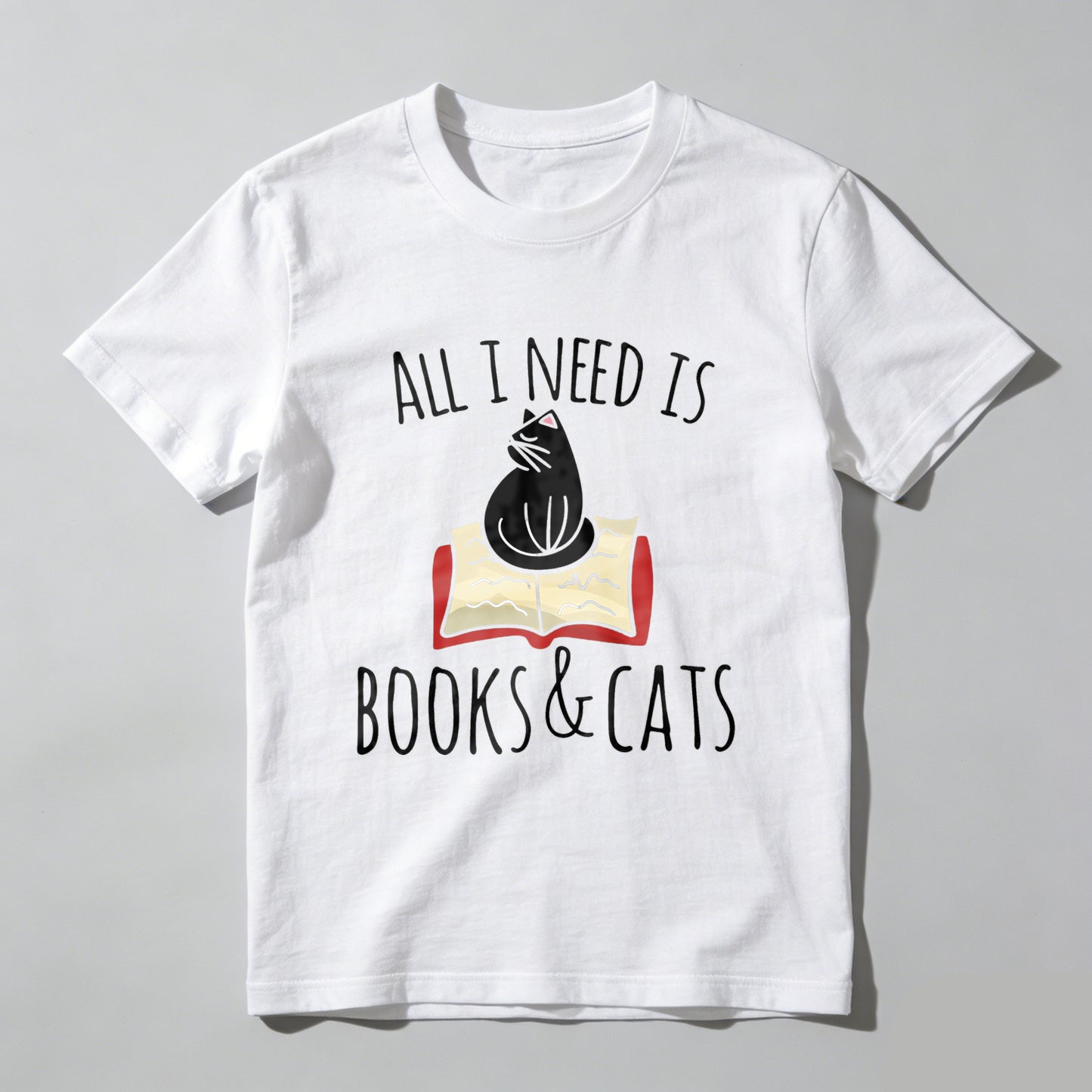 Wardrobecart All I Need Is Books And Cats Unisex Classic T-shirt