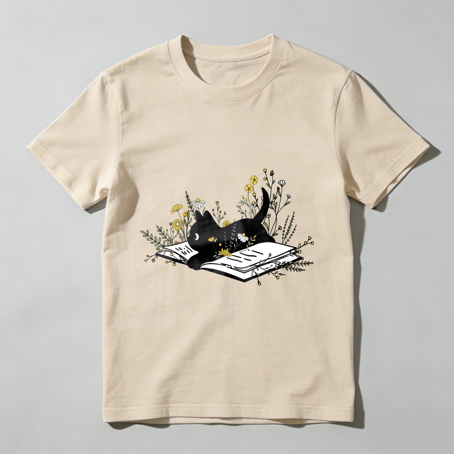 Wardrobecart Open Book With Flowers And Leaves Unisex Classic T-shirt