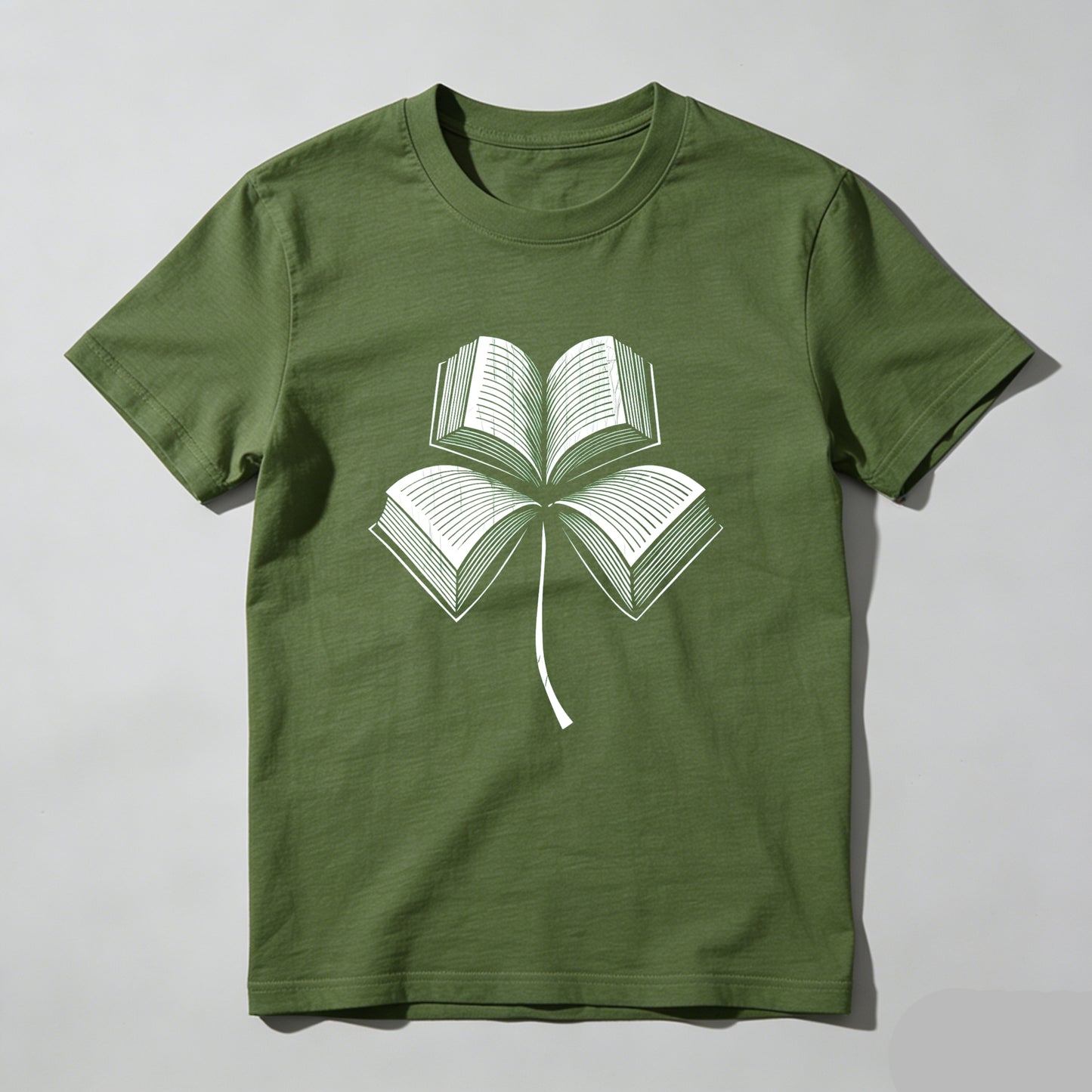 Wardrobecart Book Pages Form Clover Shape Unisex Classic T-shirt