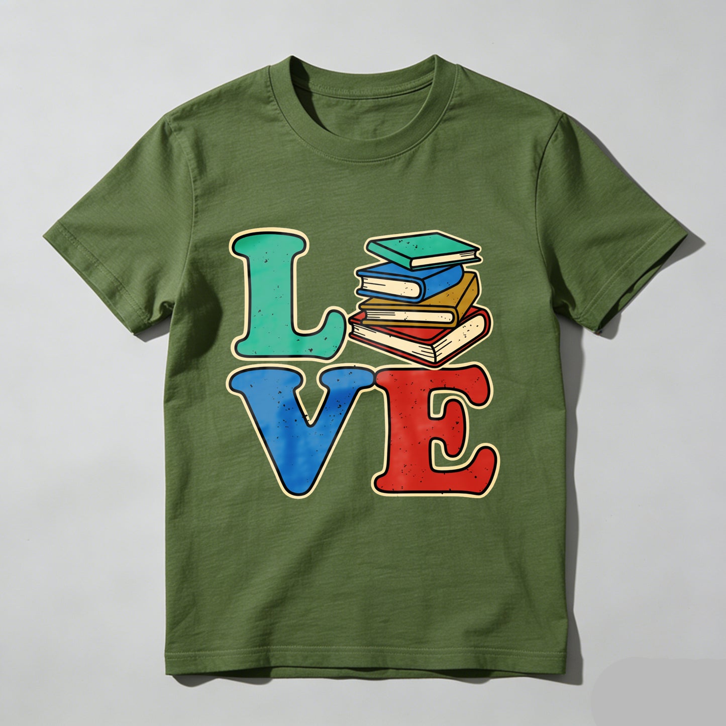 Wardrobecart Love Books Stack Design Print Unisex Classic T-shirt