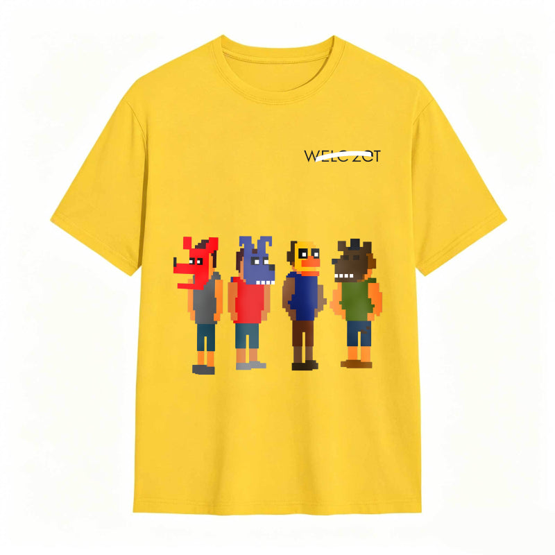 Pixel Art Characters With Text Welc Zot Unisex Classic T-shirt