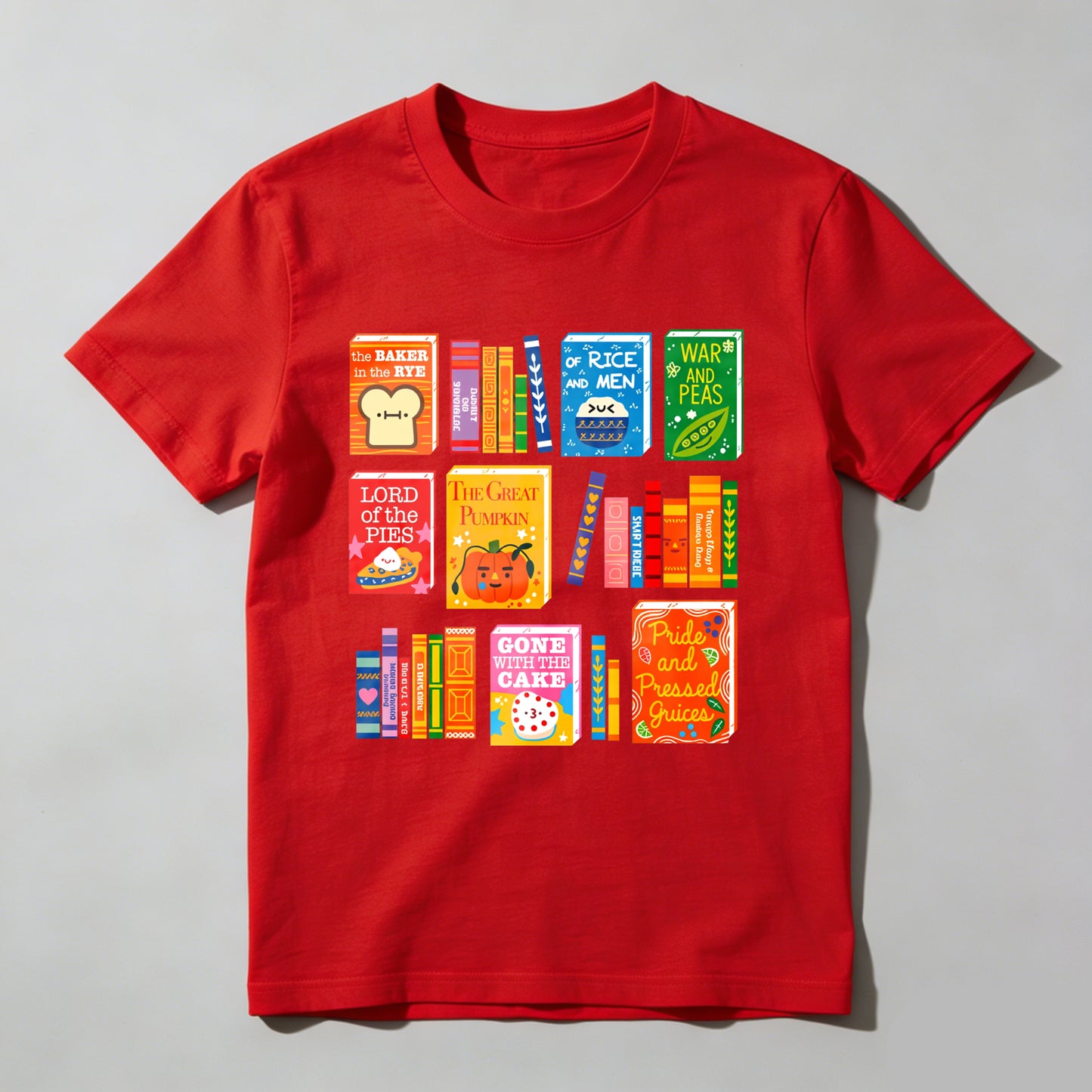 Wardrobecart Book Spine Designs With Playful Titles Unisex Classic T-shirt