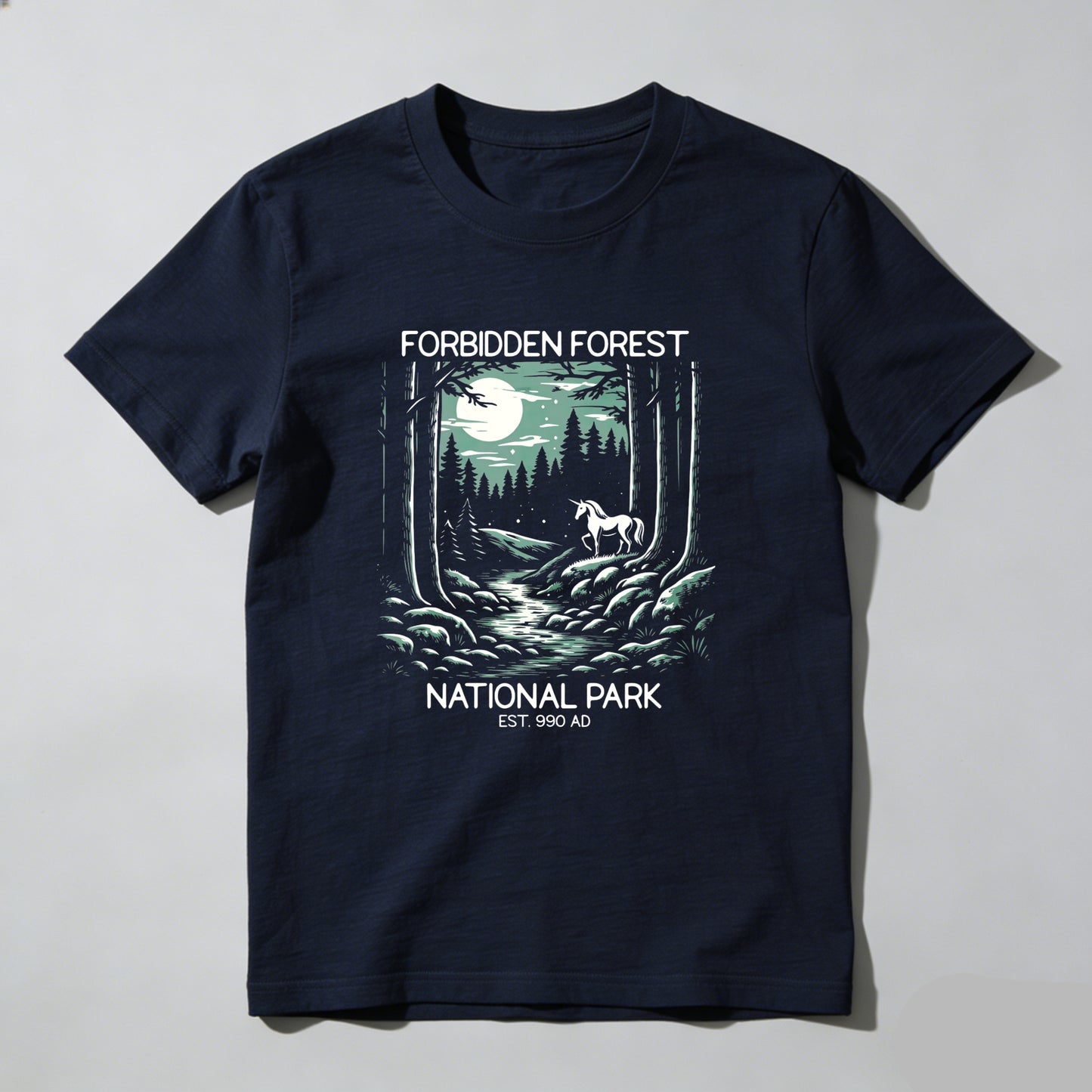 Wardrobecart Forbidden Forest National Park Est 1900 Ad Unisex Classic T-shirt 100% cotton