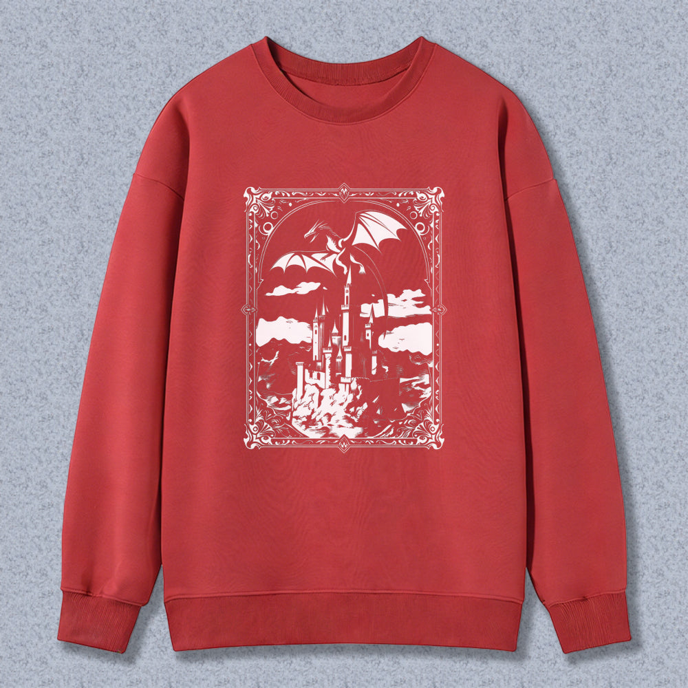 Wardrobecart Fantasy Castle With Bats And Clouds Unisex Classic Sweatshirt
