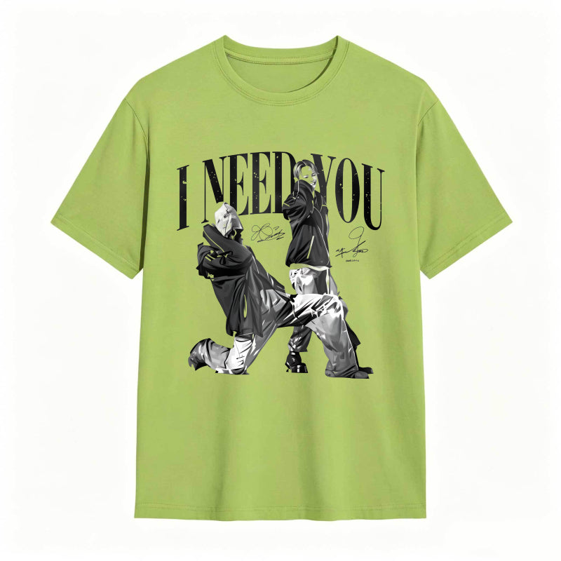 I Need You K-POP World Tour 2026 Vintage Hip Hop Graphic Tee