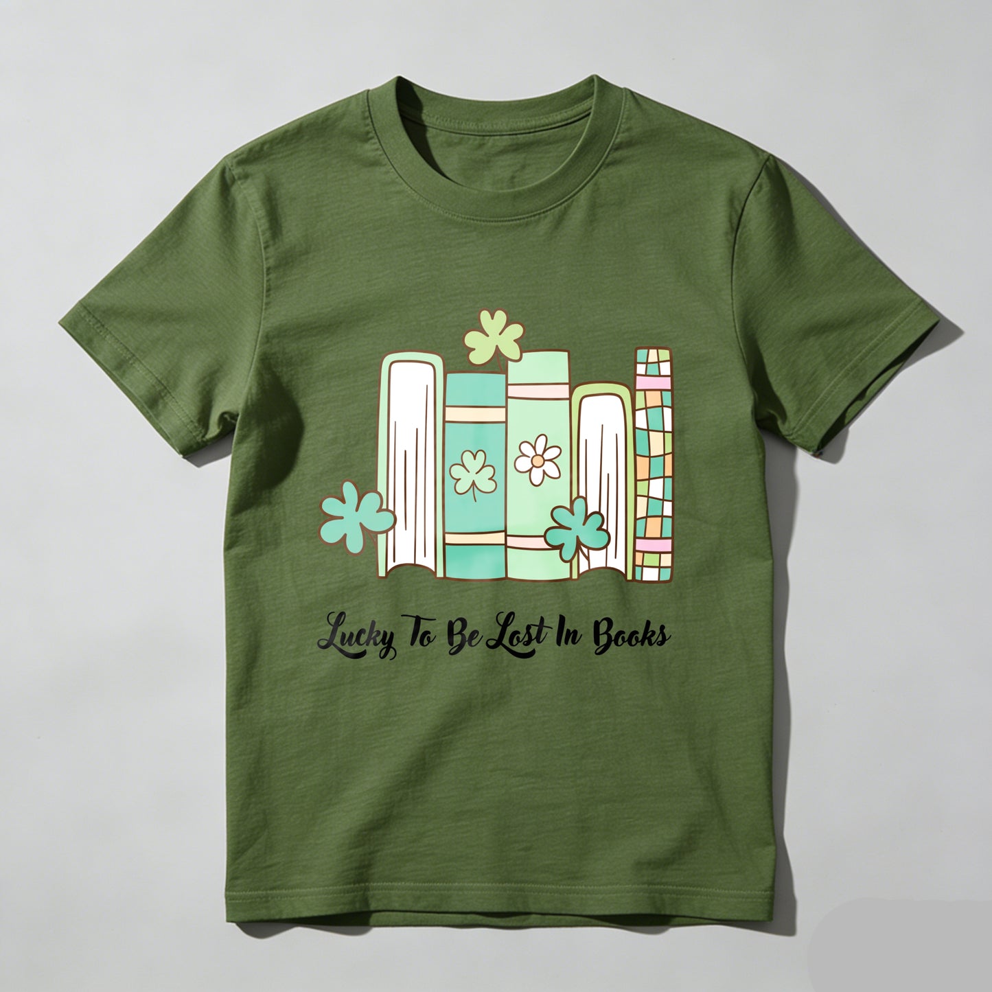 Wardrobecart Books With Flowers And Text Unisex Classic T-shirt