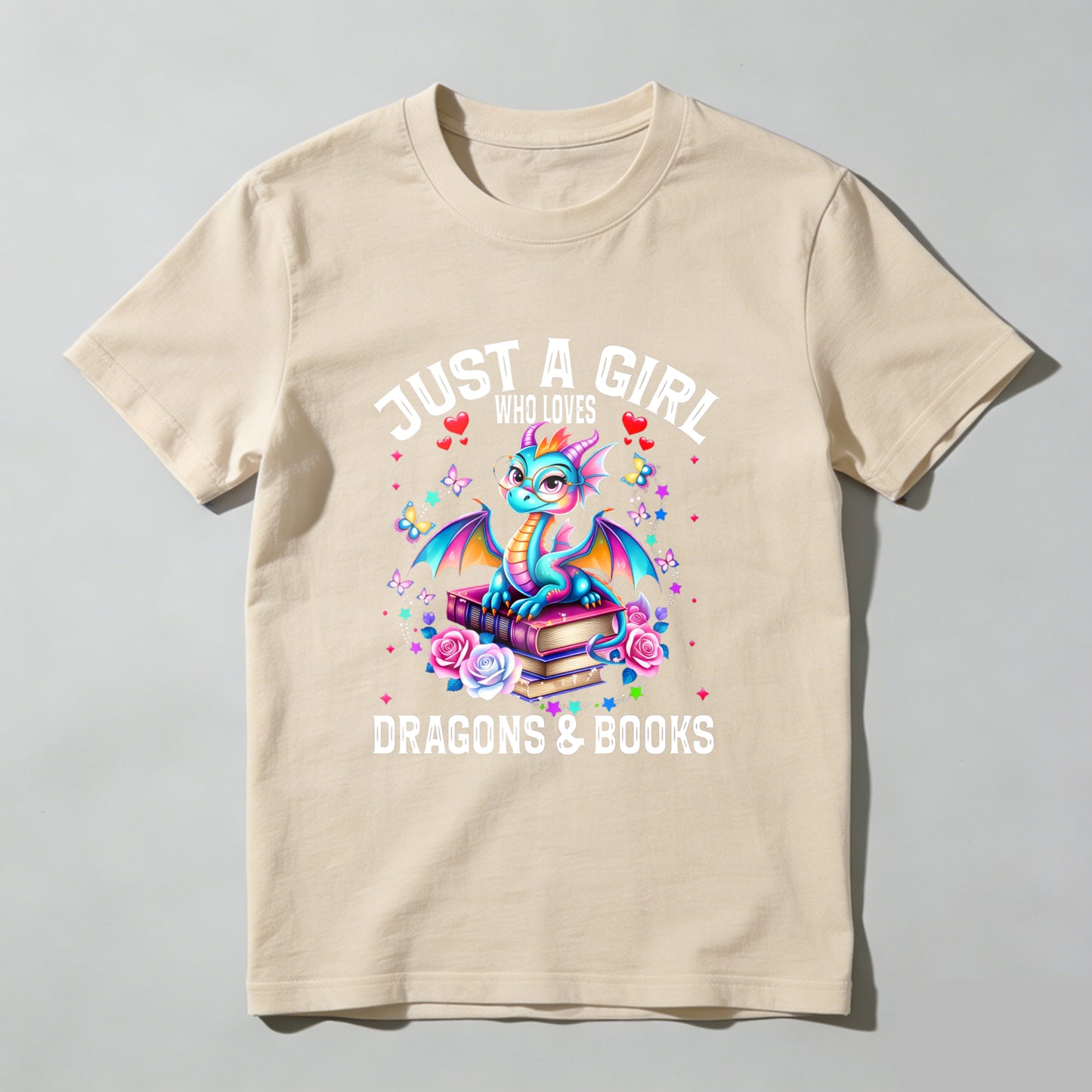 Wardrobecart Just A Girl Who Loves Dragons And Books Unisex Classic T-shirt