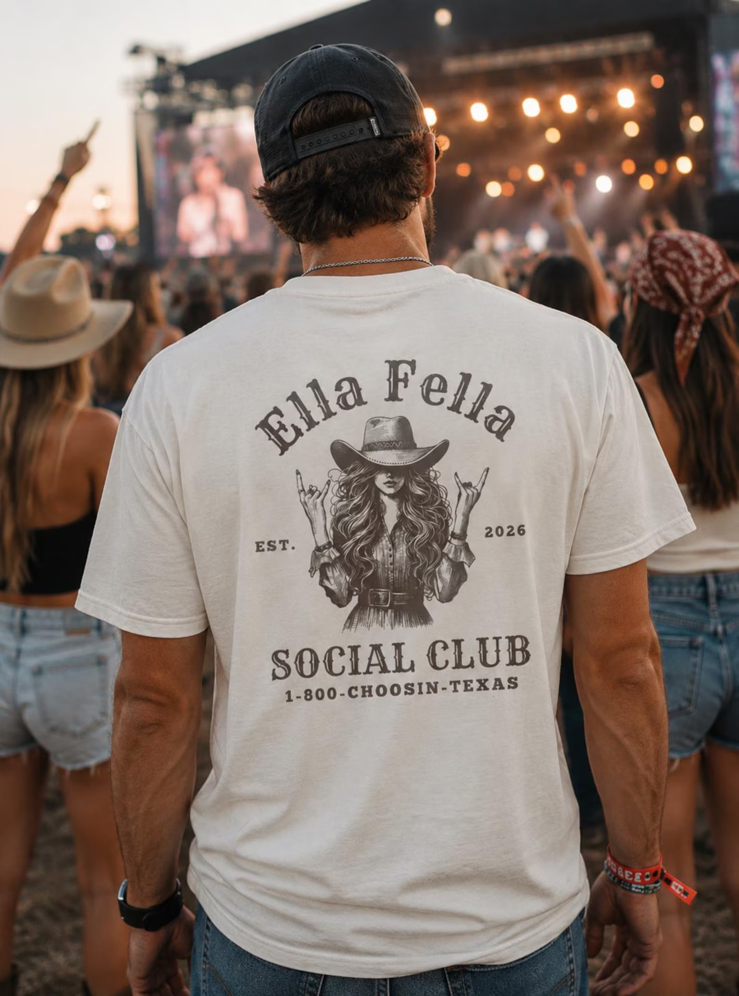 Ella Fella Social Club Shirt, Country Concert Tee, Western Graphic Tee, Funny Boyfriend Shirt #200