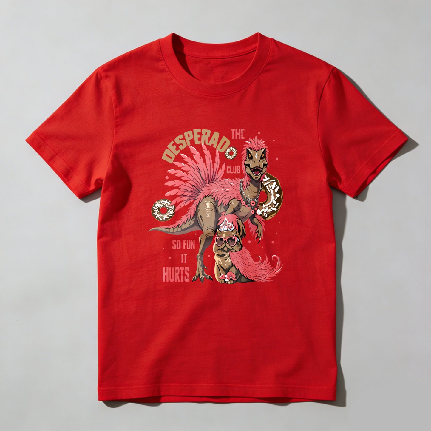 Wardrobecart The Desperado Club Dinosaur With Donuts Unisex Classic T-shirt