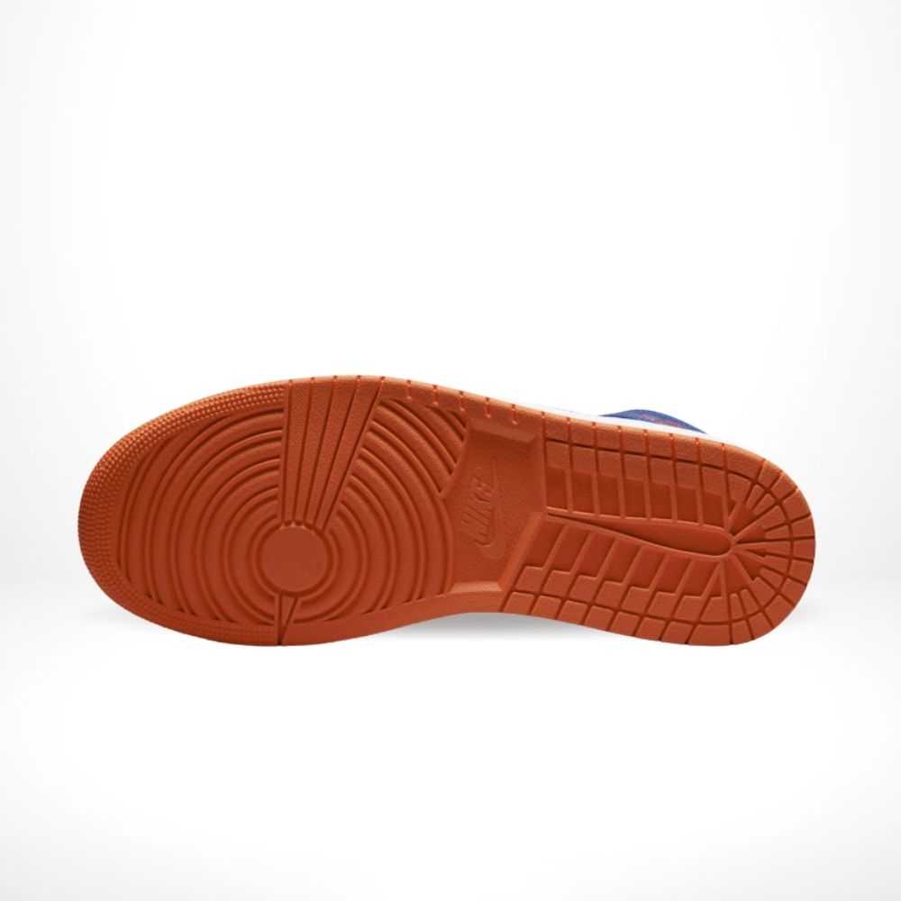 Air Jordan 1 Mid Knicks Game Royal Orange