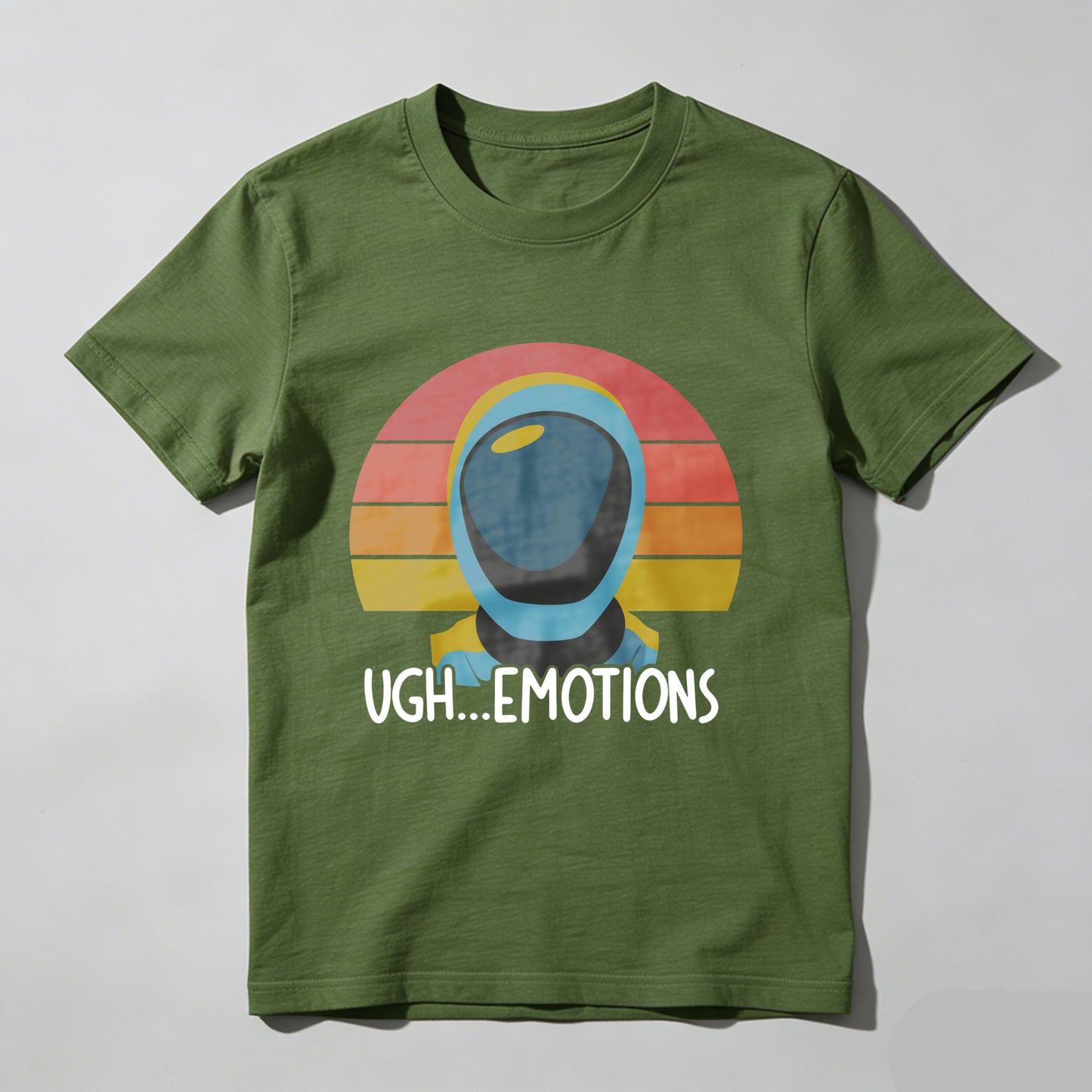 Wardrobecart Astronaut Helmet Sunset Ugh Emotions Unisex Classic T-shirt
