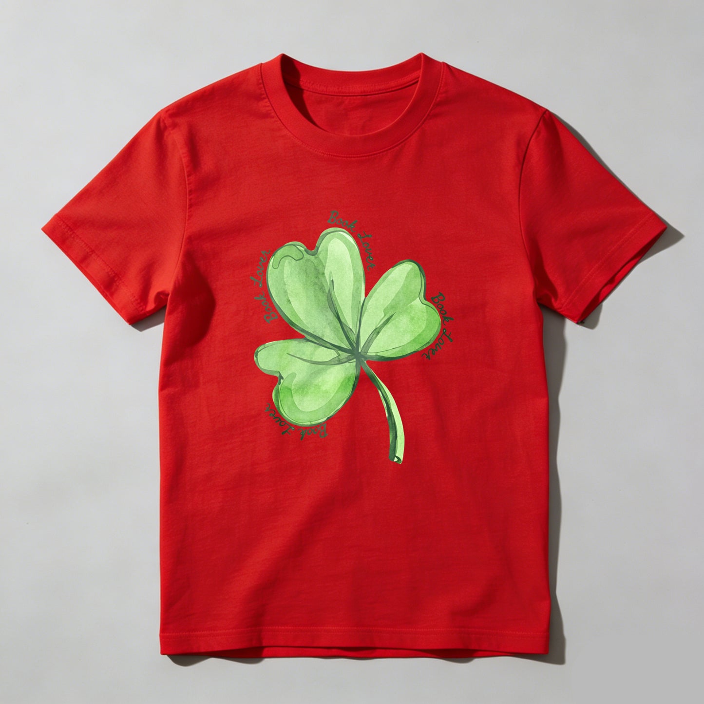Wardrobecart Four Leaf Clover Watercolor Design Unisex Classic T-shirt