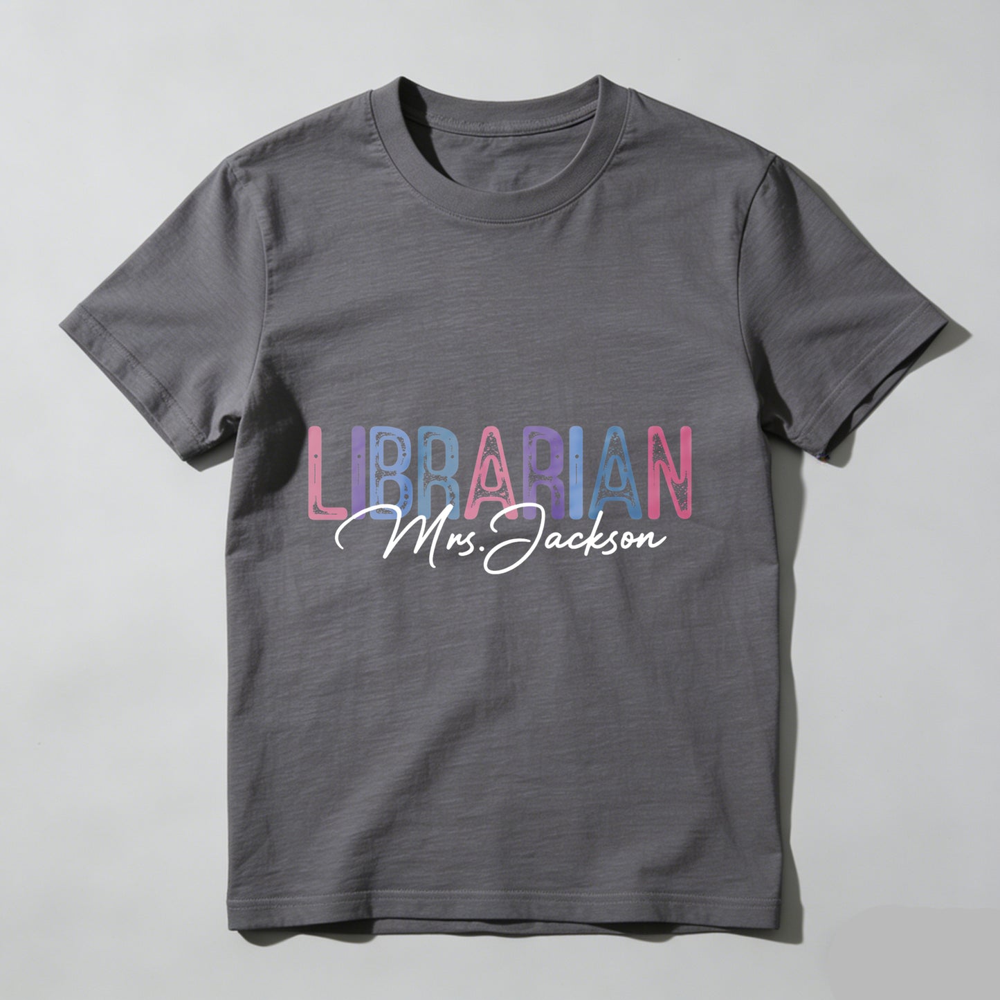 Wardrobecart Librarian Mrs Jackson Colorful Text Design Unisex Classic T-shirt
