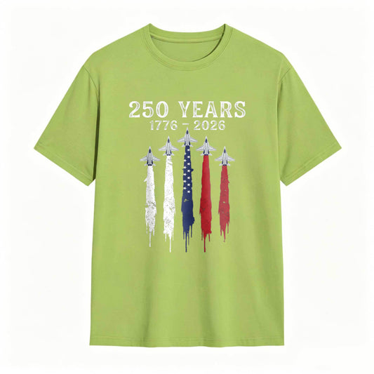 250 Years 1776 2026 American Independence Celebration With Stars And Stripes Design T-shirt