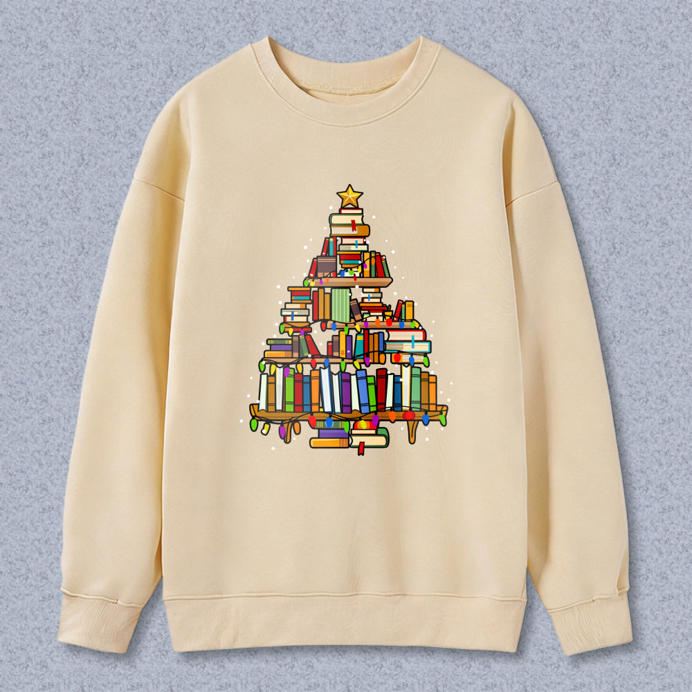 Wardrobecart Book Christmas Tree Unisex Classic Sweatshirt