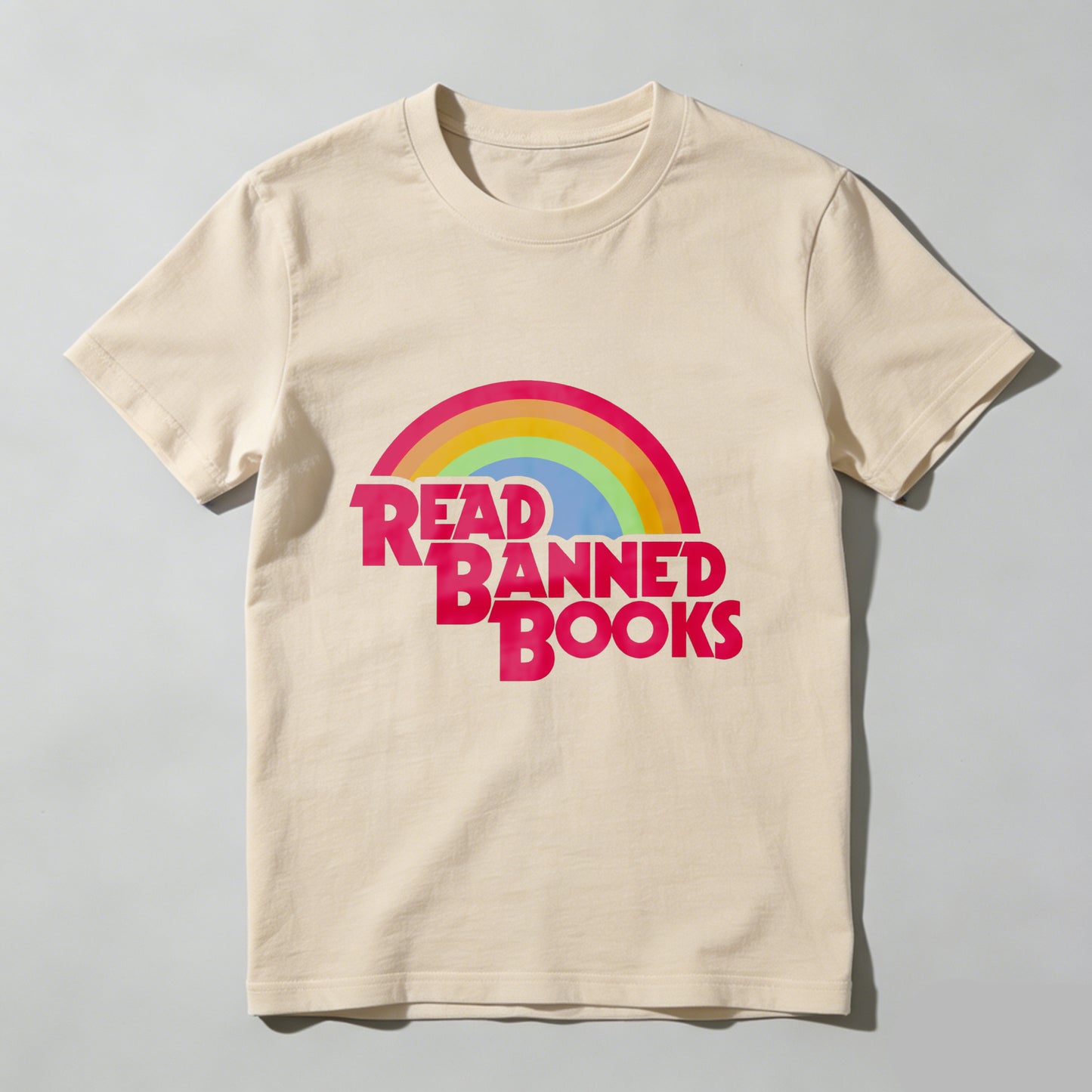 Wardrobecart Read Banned Books Rainbow Design Unisex Classic T-shirt