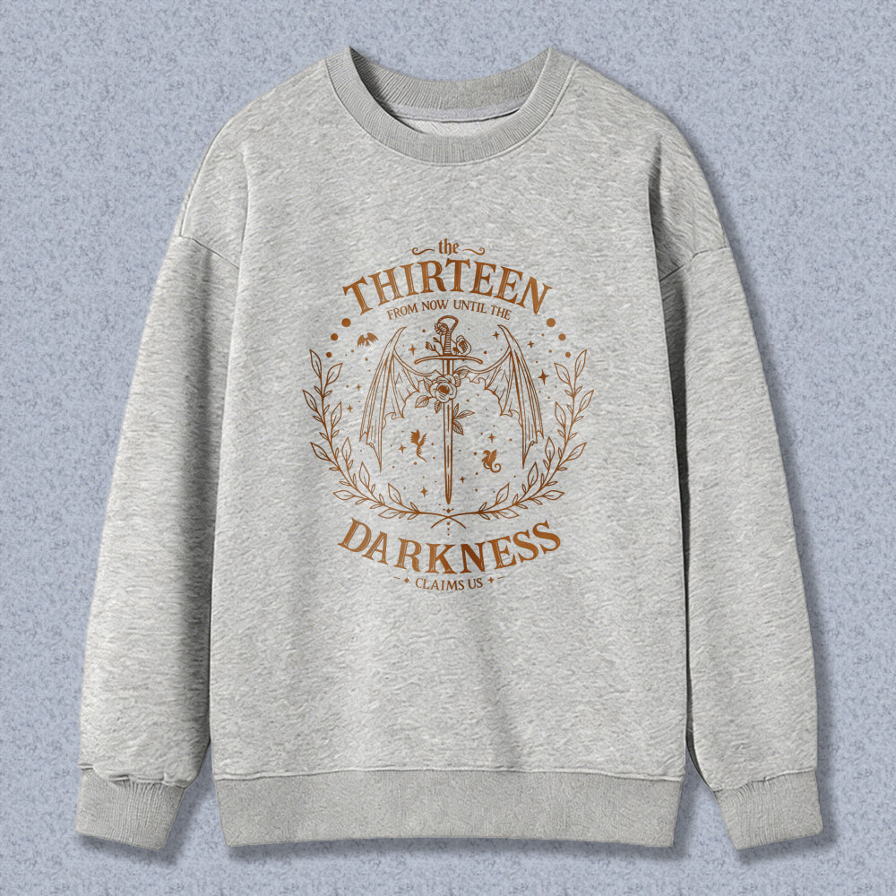Wardrobecart Thirteen Darkness Design With Winged Sword And Laurel Wreath Unisex Classic Sweatshirt