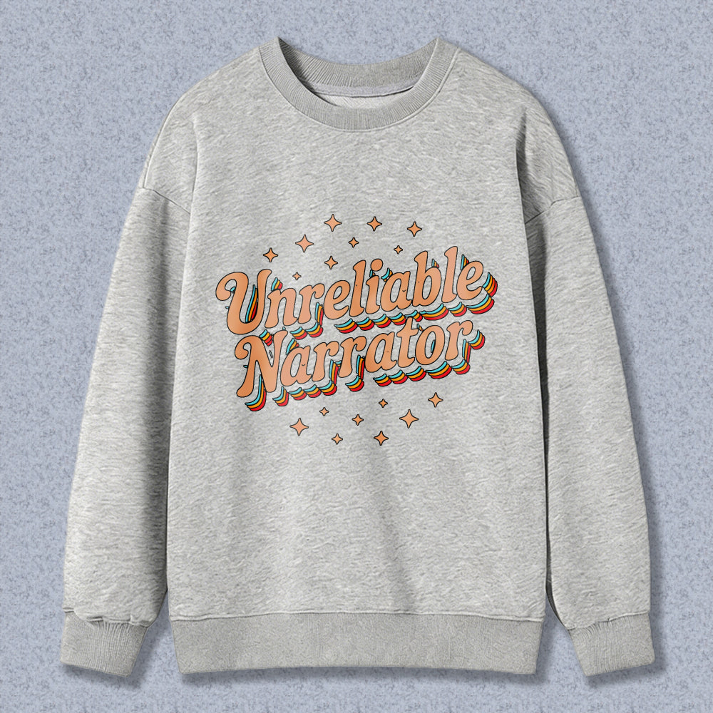 Wardrobecart Unreliable Narrator Pattern Unisex Classic Sweatshirt
