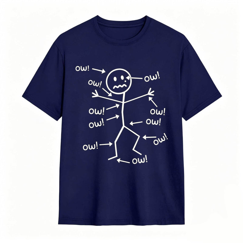 Owl Stick Figure With Arrows And Text Unisex Classic T-shirt