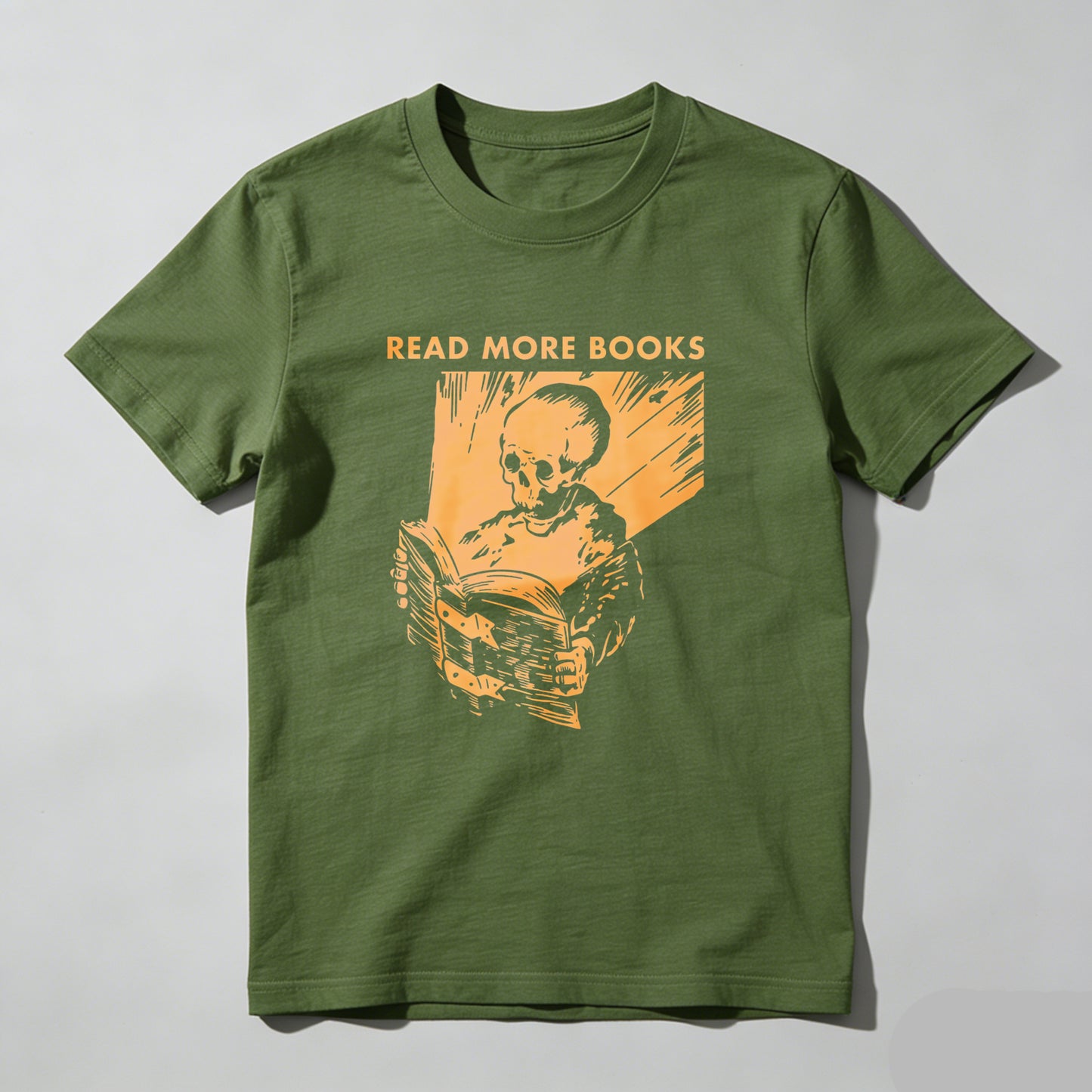 Wardrobecart Read More Books Skull Reading Book Unisex Classic T-shirt