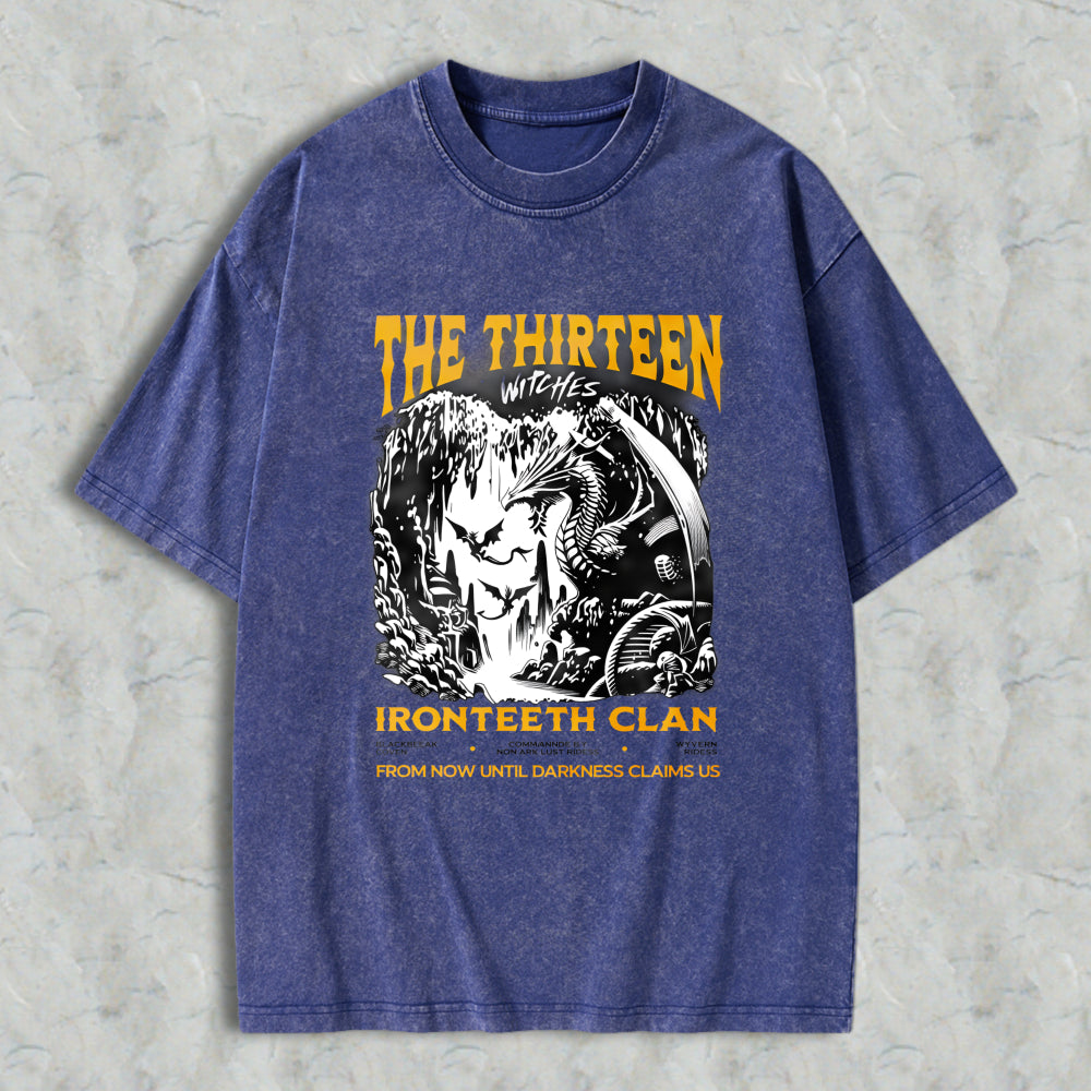 Wardrobecart The Thirteen Witches Iron Teeth Clan Unisex Washed T-shirt
