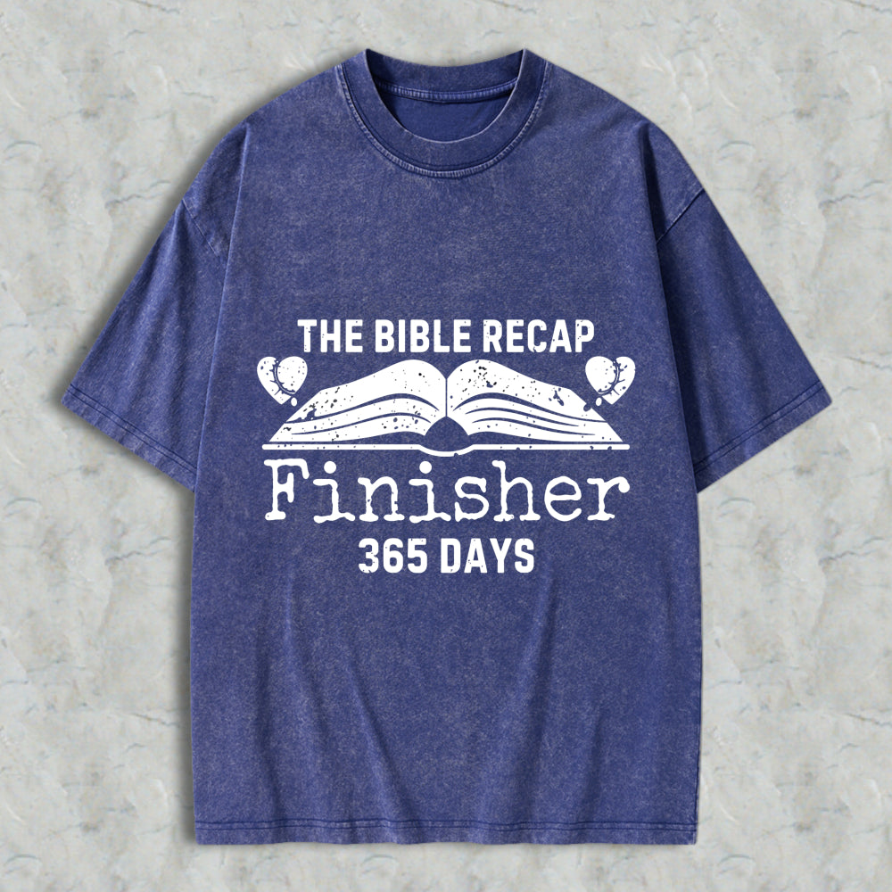 Wardrobecart The Bible Recap Finisher 365 Days Unisex Washed T-shirt