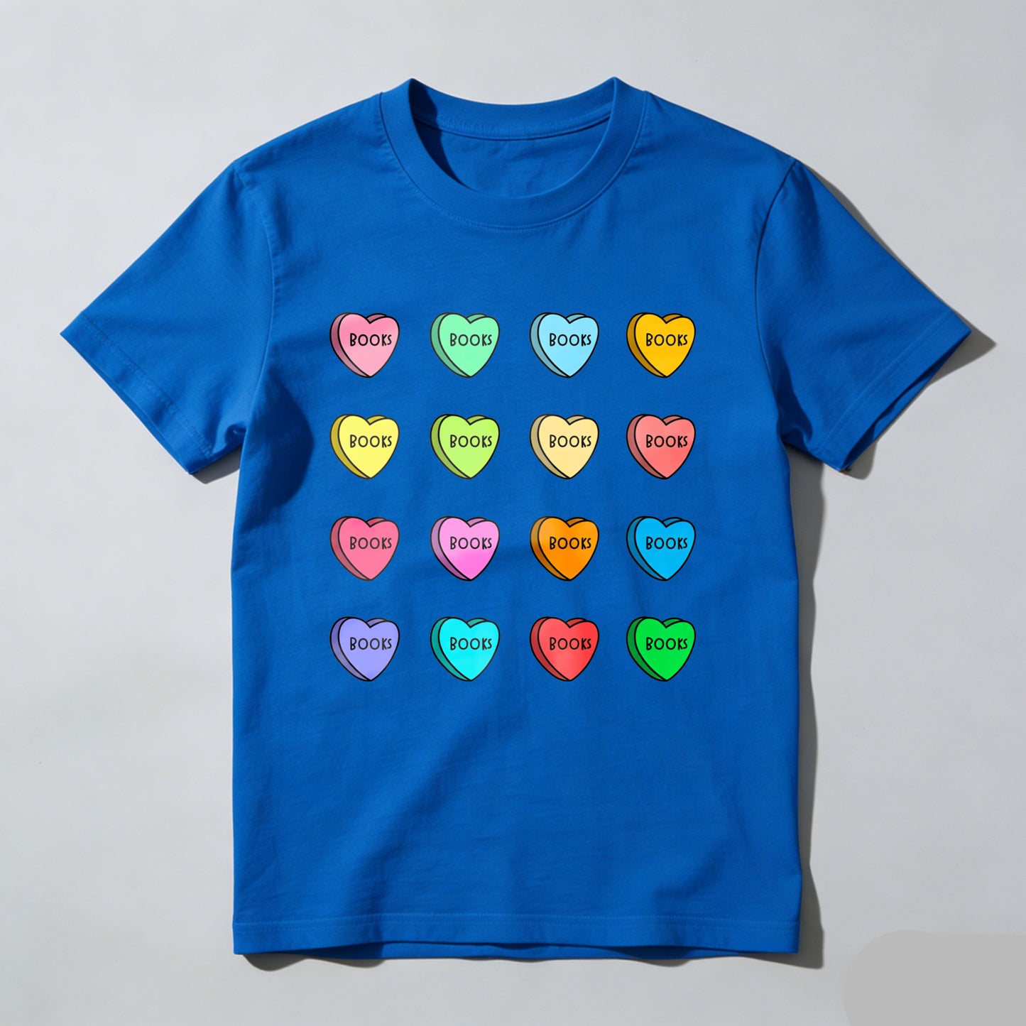 Wardrobecart Colorful Hearts With Word Boob Unisex Classic T-shirt