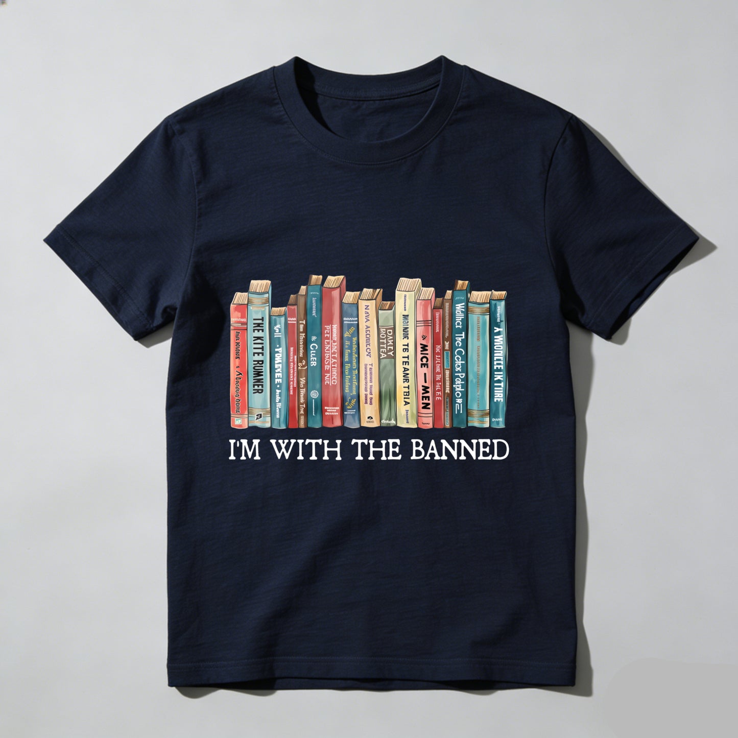 Wardrobecart I'm With The Banned Book Spine Design Unisex Classic T-shirt