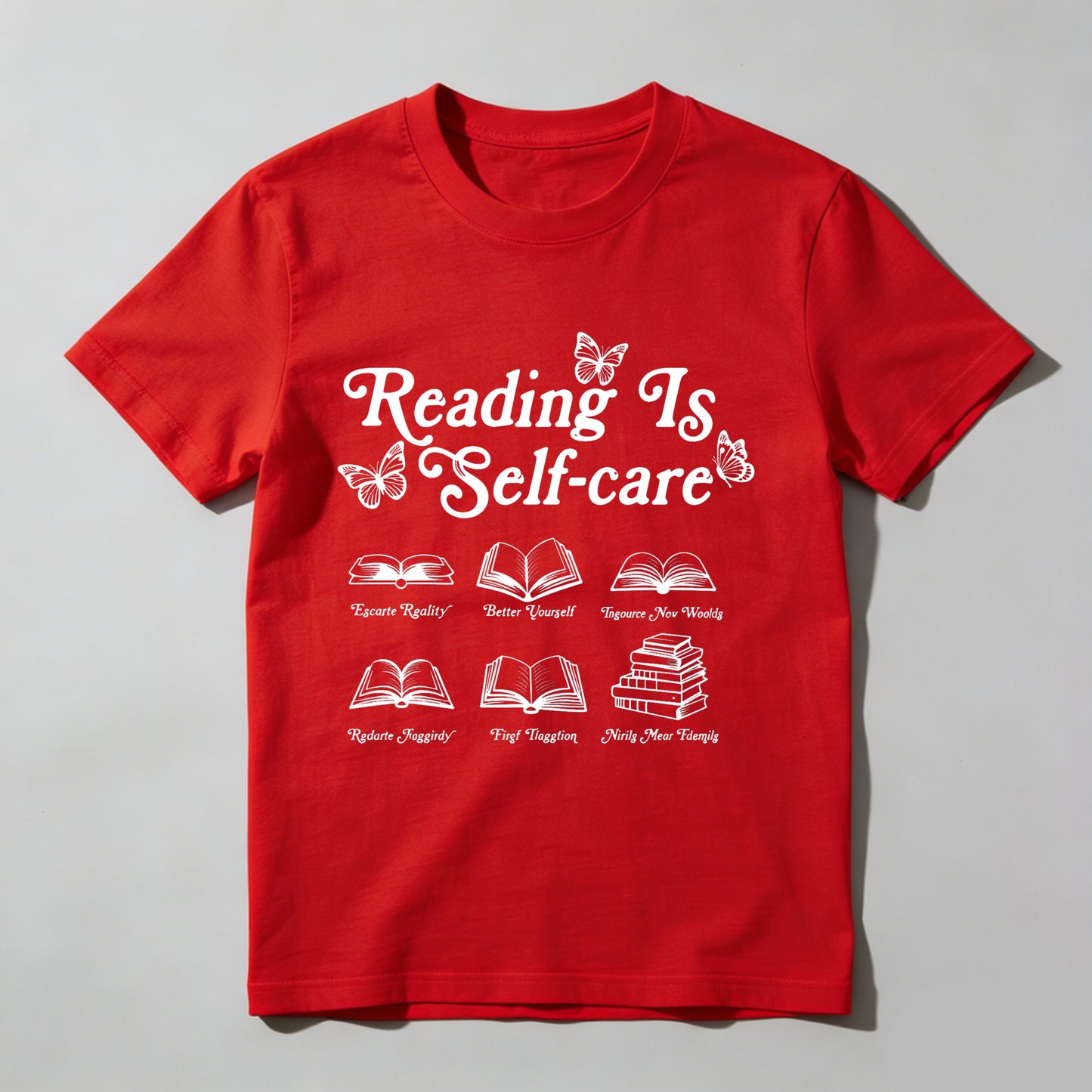 Wardrobecart Reading Is Self Care With Books And Butterflies Unisex Classic T-shirt
