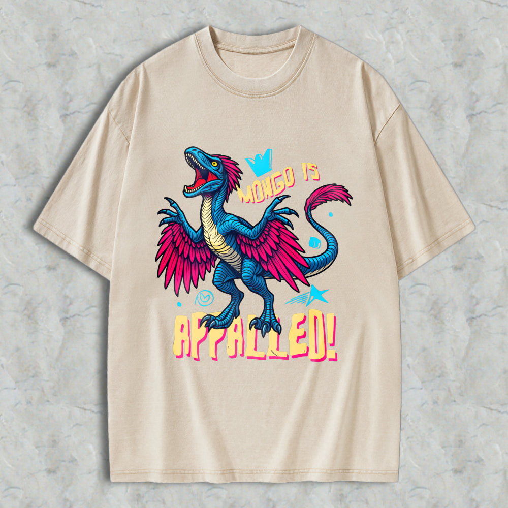 Wardrobecart Dragon With Crown And Wings Mongo Is Appalled Unisex Washed T-shirt