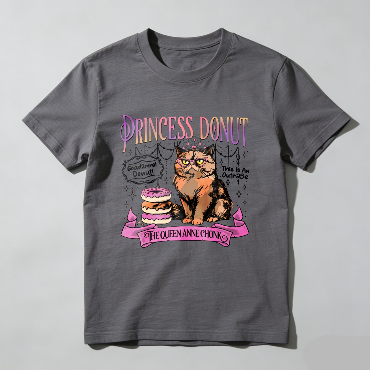 Wardrobecart Princess Donut Cat Queen Anne Chock Unisex Classic T-shirt
