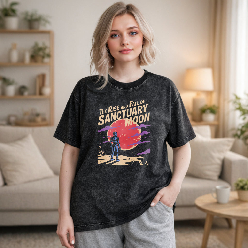 Wardrobecart The Rise And Fall Of Sanctuary Moon Space Adventure Unisex Washed T-shirt