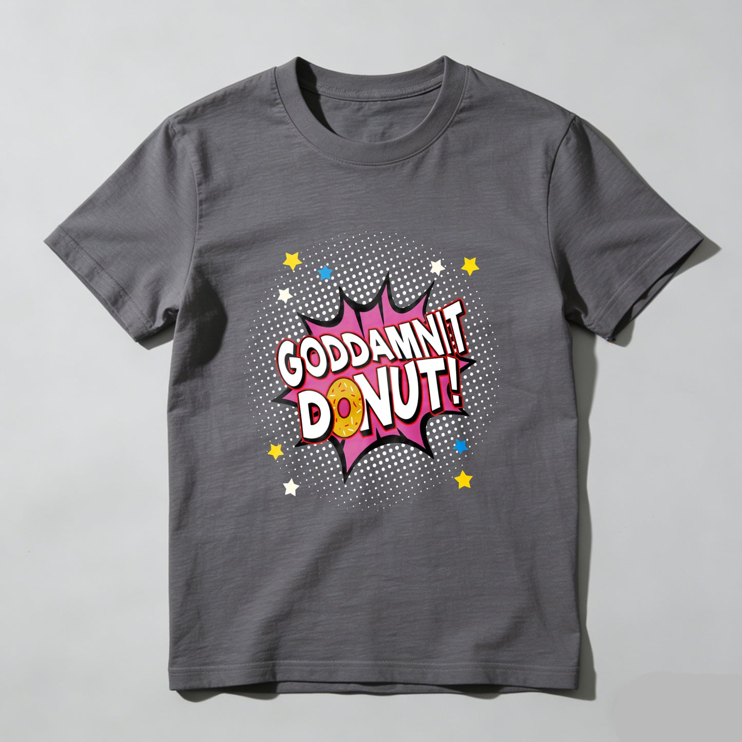 Wardrobecart Godamnit Donut Comic Style Print Unisex Classic T-shirt