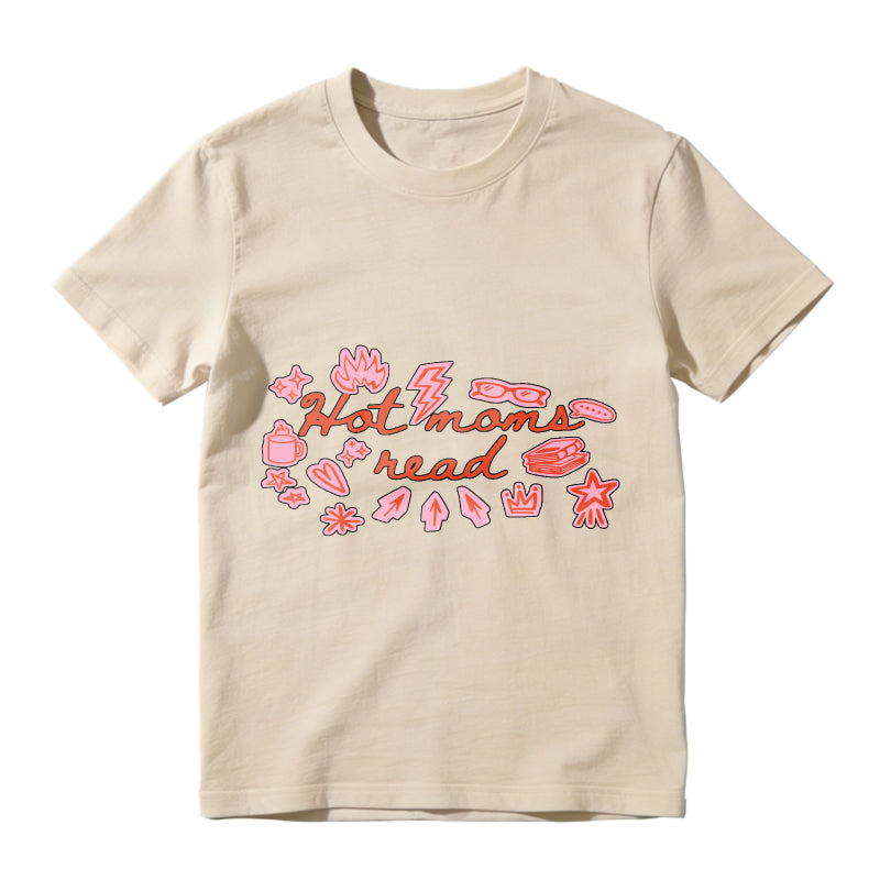 Wardrobecart Hot Moms Read With Book And Accessories Unisex Classic T-shirt