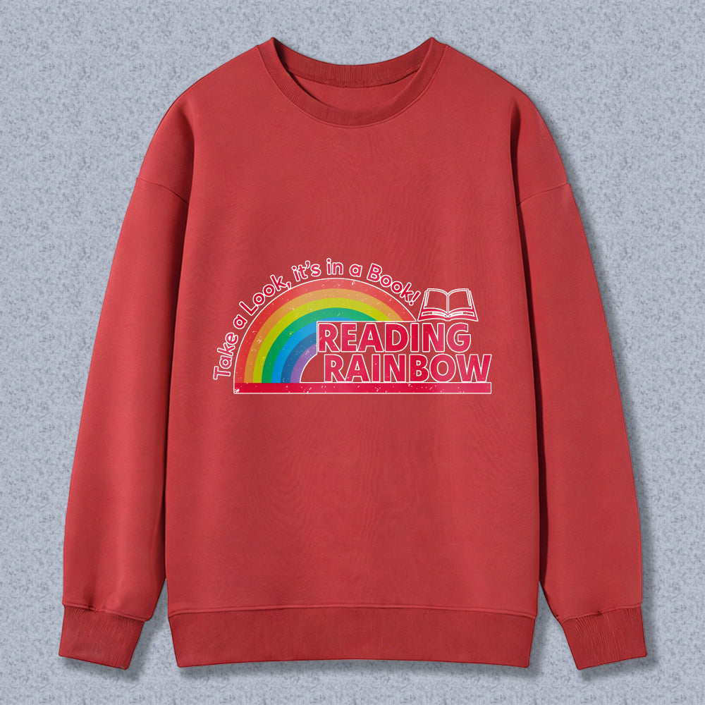 Wardrobecart Reading Rainbow Take A Look Its In A Book Unisex Classic Sweatshirt