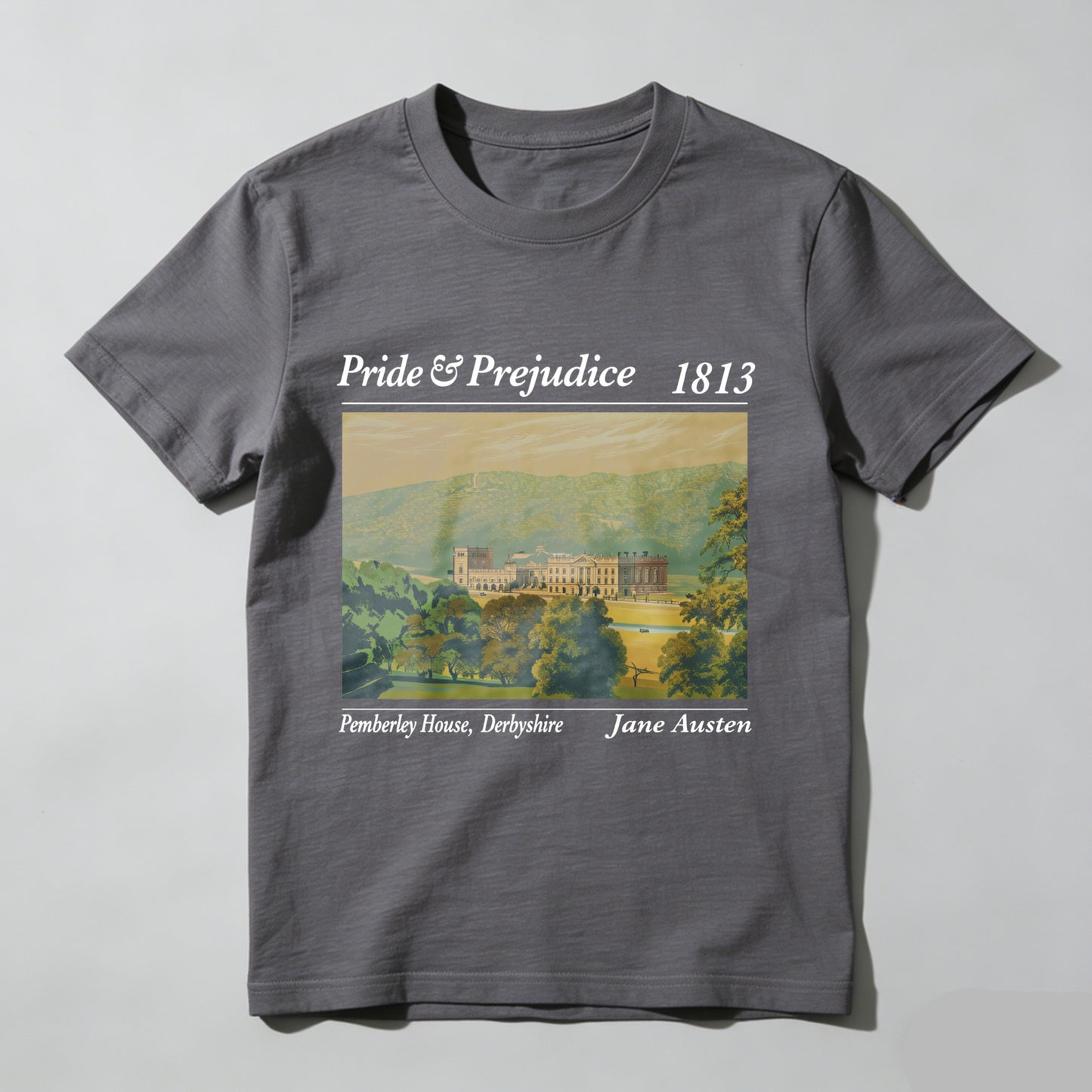 Wardrobecart Pride And Prejudice 1813 Pemberley House Derbyshire Jane Austen Unisex Classic T-shirt