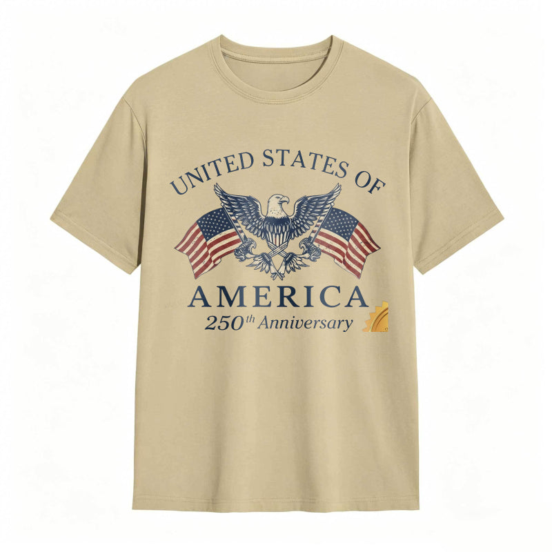 United States Of America 250th Anniversary Eagle And Flag Design T-shirt