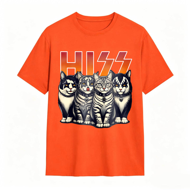 Hiss Funny Cats Kittens Rock T-Shirt