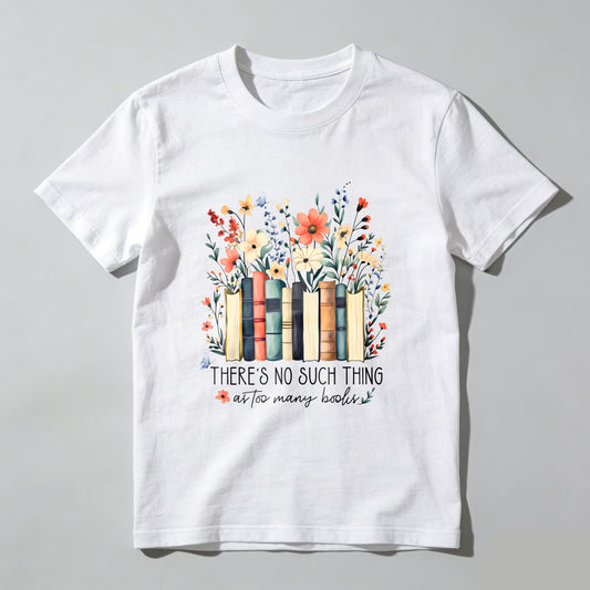 Wardrobecart Books Flowers And Butterflies Pattern Unisex Classic T-shirt