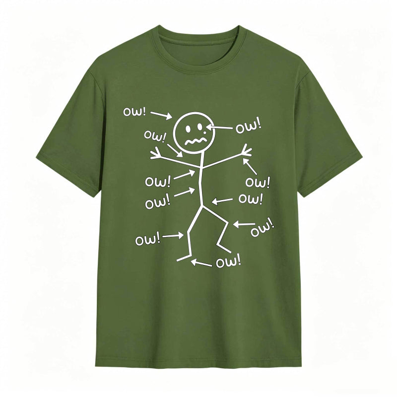 Owl Stick Figure With Arrows And Text Unisex Classic T-shirt