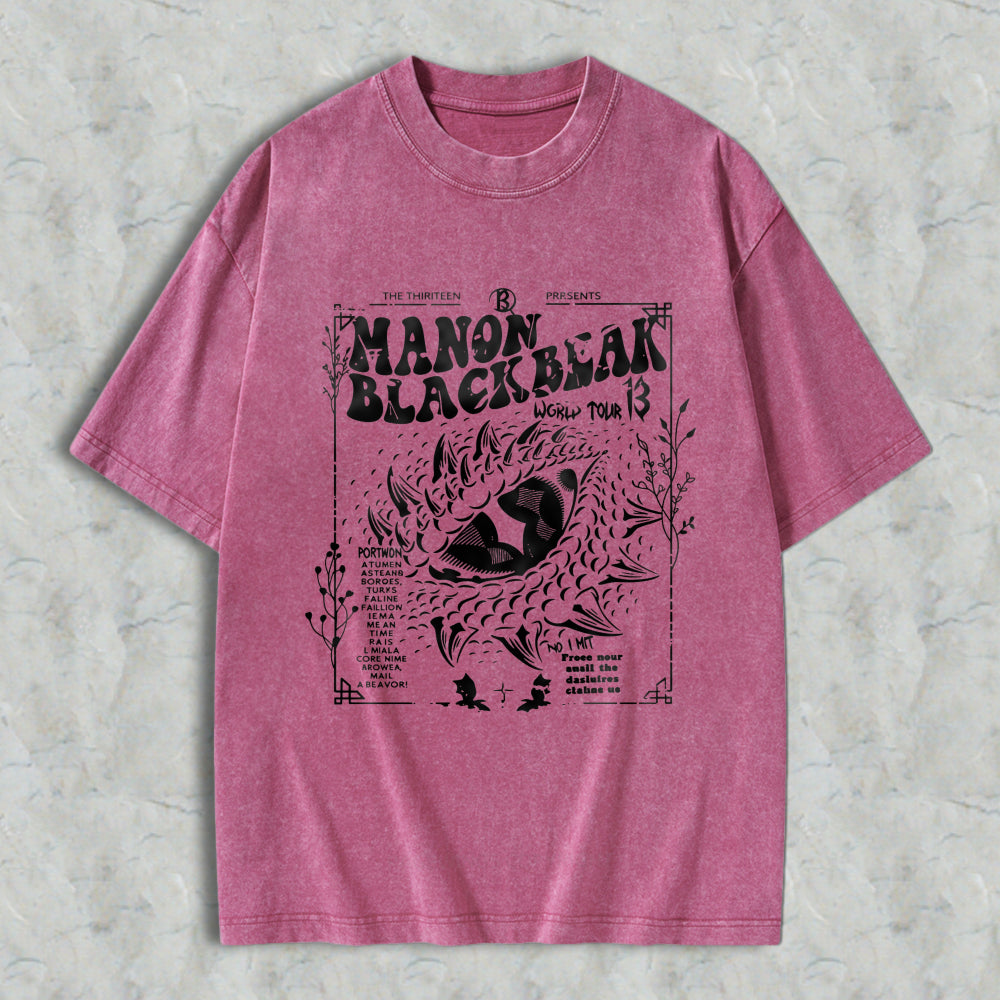 Wardrobecart Manon Blackbeak Magic Tour 13 Concert Poster Design Unisex Washed T-shirt
