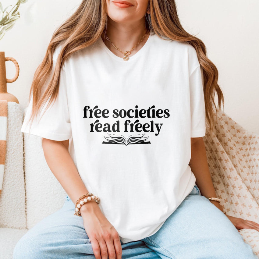 Wardrobecart Free Societies Read Freely Book Unisex Classic T-shirt
