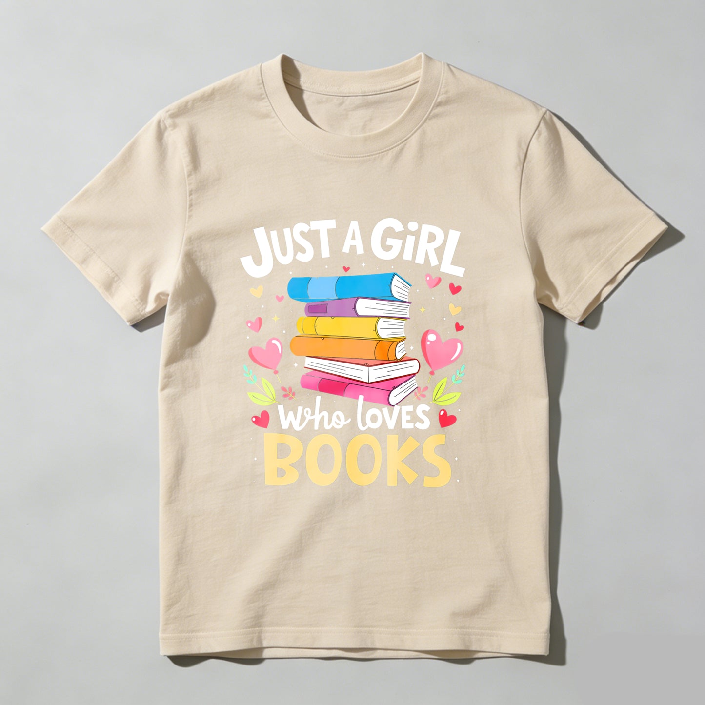 Wardrobecart Just A Girl Who Loves Books Unisex Classic T-shirt(1)