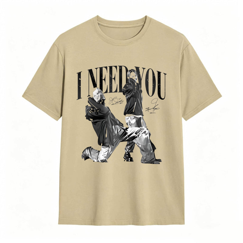 I Need You K-POP World Tour 2026 Vintage Hip Hop Graphic Tee