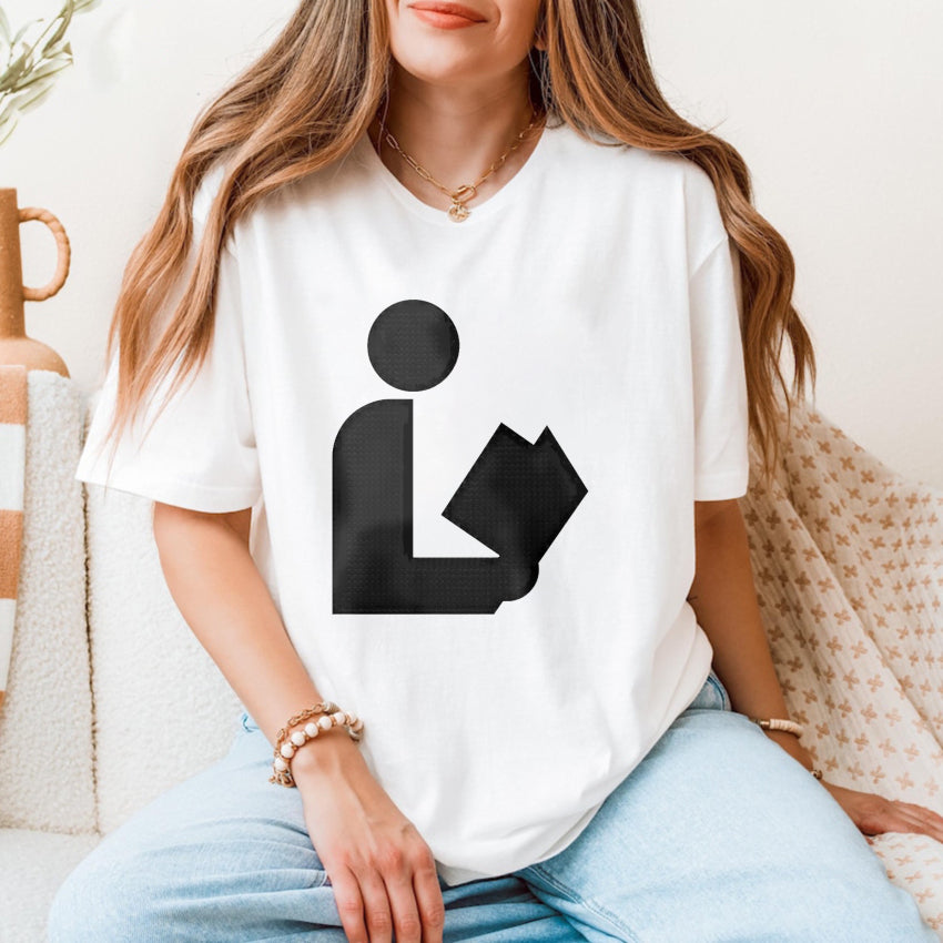 Wardrobecart Person Holding Book Symbol Unisex Classic T-shirt