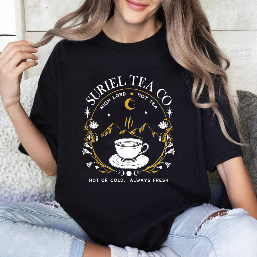 Wardrobecart Surriel Tea Co Moon Mountains Cup Stars Unisex Classic T-shirt