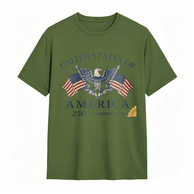 United States Of America 250th Anniversary Eagle And Flag Design T-shirt